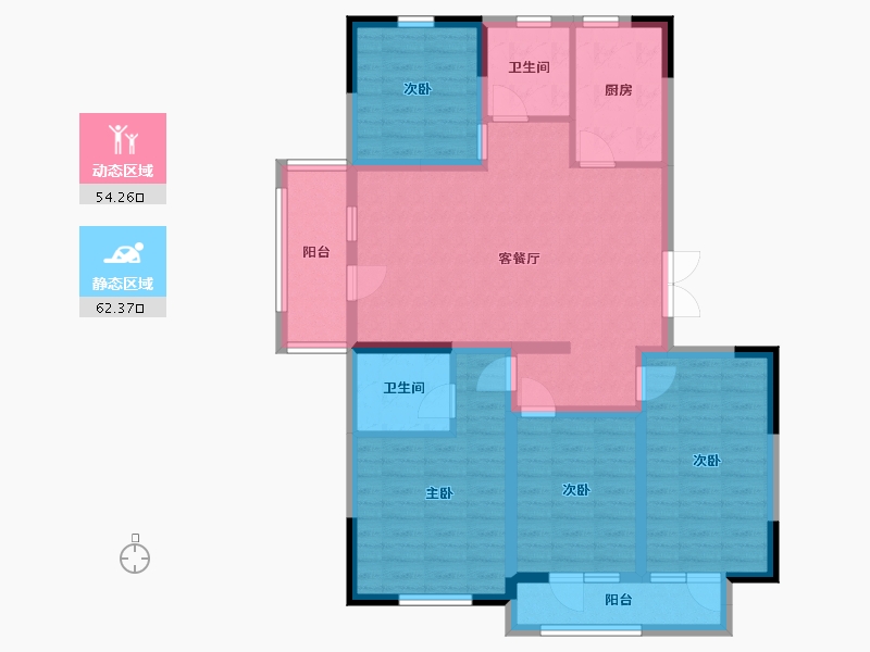 江苏省-淮安市-清城创意谷-103.46-户型库-动静分区