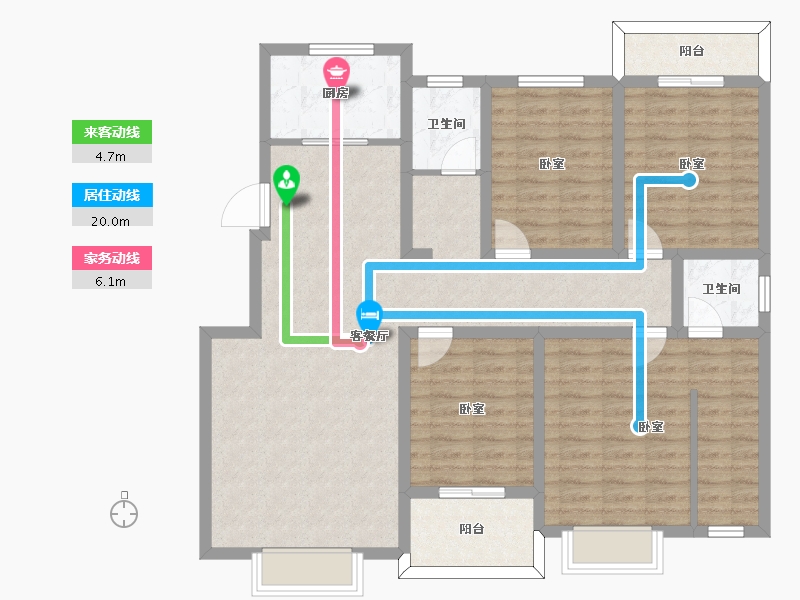 陕西省-宝鸡市-梧桐里水城-117.84-户型库-动静线