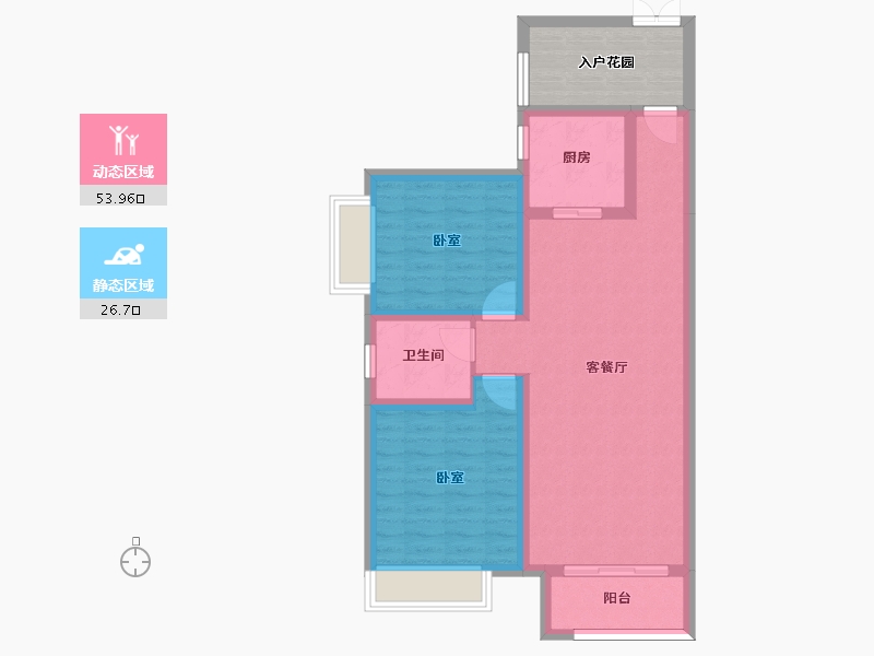 陕西省-宝鸡市-梧桐里水城-79.03-户型库-动静分区