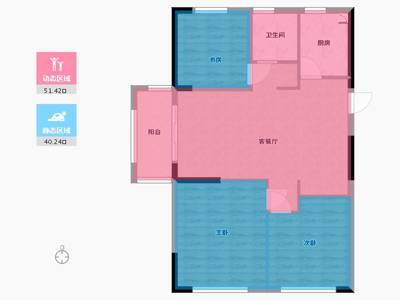 江苏省-淮安市-梧桐公馆-83.00-户型库-动静分区