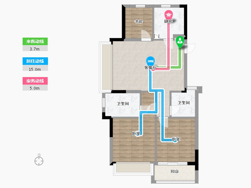 浙江省-杭州市-绿城盐官理想水镇-76.88-户型库-动静线