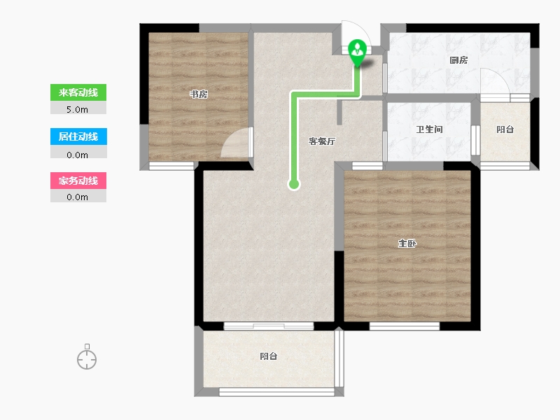 江苏省-淮安市-亿力未来城-73.80-户型库-动静线