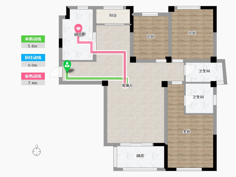 江苏省-淮安市-亿力未来城-108.80-户型库-动静线