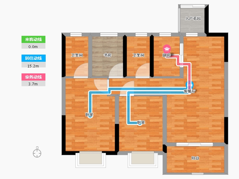 江苏省-南通市-港城·長江府-82.01-户型库-动静线