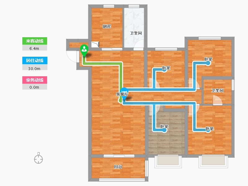 江苏省-泰州市-大华锦绣时代-114.00-户型库-动静线