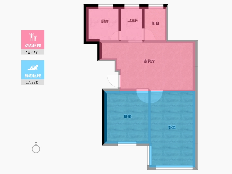 浙江省-宁波市-永泰华苑-33.17-户型库-动静分区