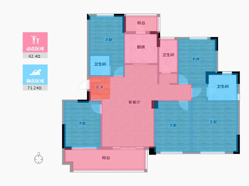 浙江省-台州市-新河首府壹号-120.93-户型库-动静分区