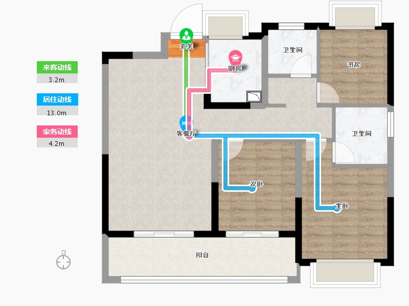 江苏省-南京市-中交锦度-88.76-户型库-动静线