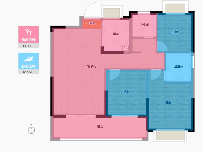 江苏省-南京市-中交锦度-88.76-户型库-动静分区