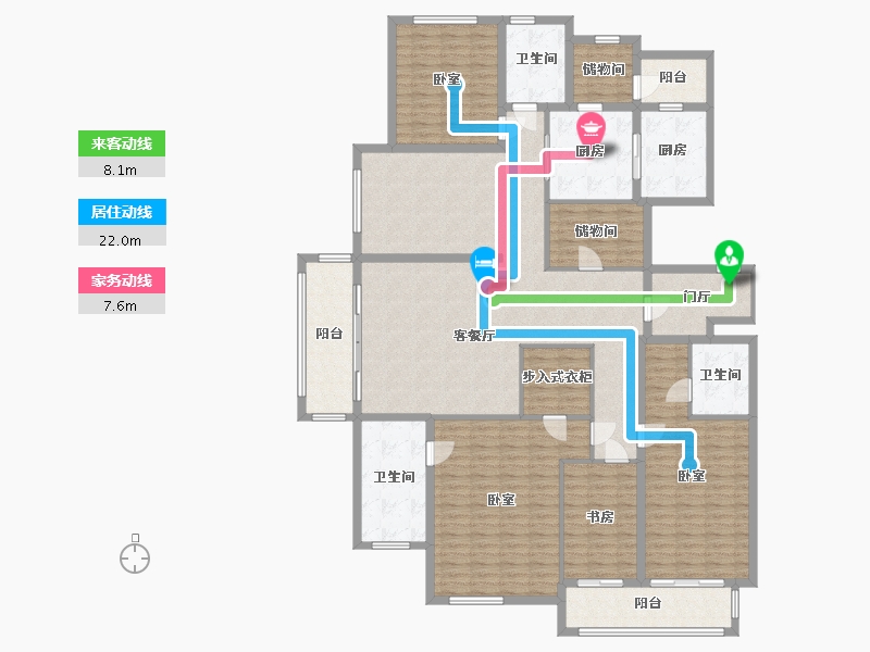 浙江省-杭州市-天都城天熙公馆-208.81-户型库-动静线