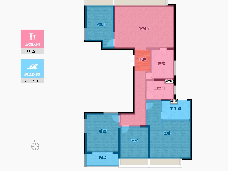 江苏省-苏州市-富力·天禧院-133.00-户型库-动静分区