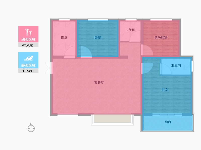 陕西省-宝鸡市-笙箫鹂苑-99.20-户型库-动静分区