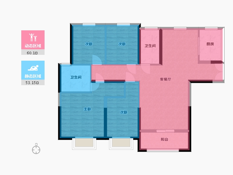 青海省-西宁市-紫御蘭庭-101.42-户型库-动静分区