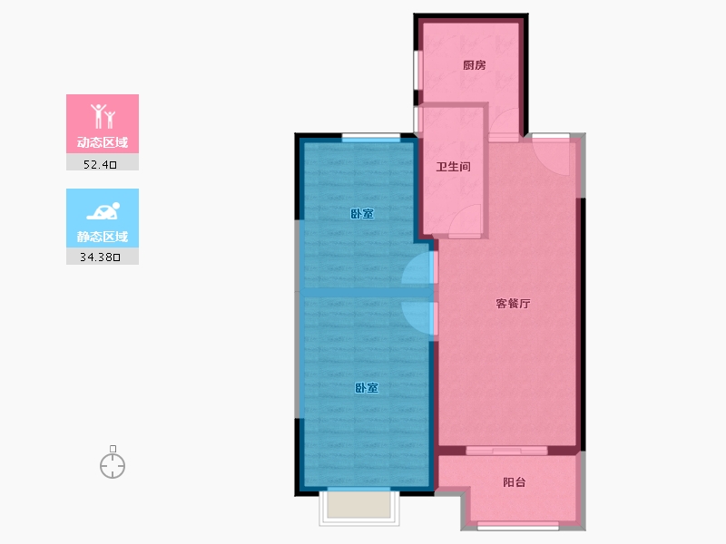 江苏省-宿迁市-金鹰国际花园·上苑-78.00-户型库-动静分区