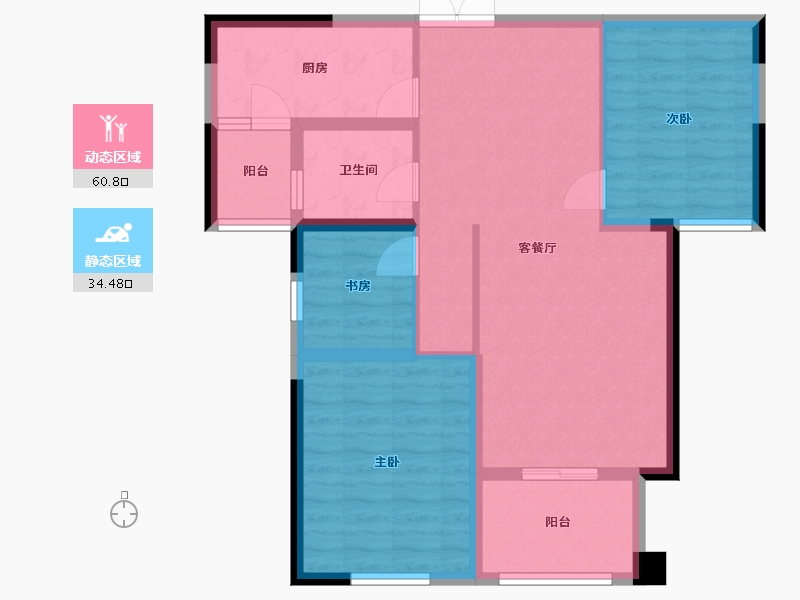 江苏省-淮安市-亿力未来城-85.20-户型库-动静分区