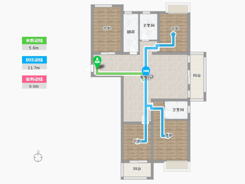 江苏省-淮安市-新天地荣府-113.60-户型库-动静线