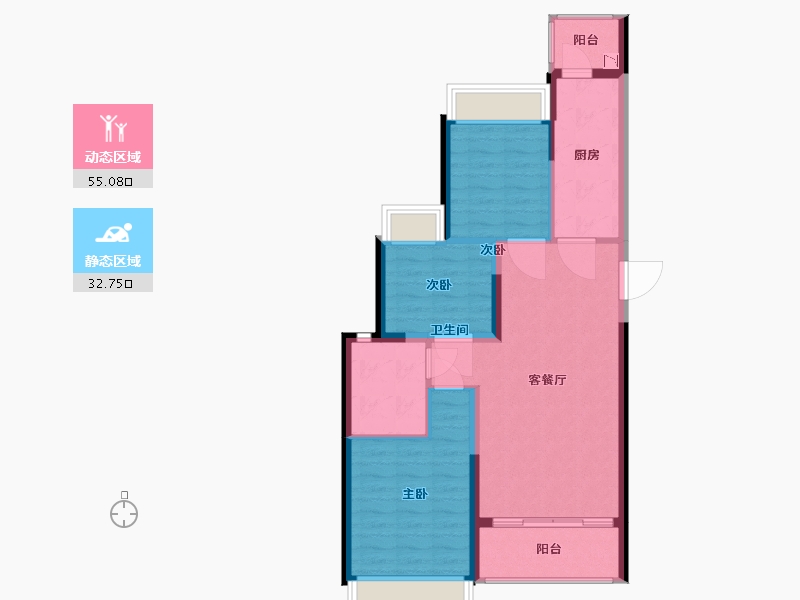 江苏省-苏州市-太仓恒大滨江悦府-79.13-户型库-动静分区