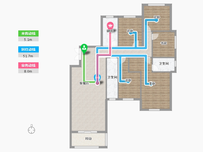 陕西省-安康市-香城艺境-139.73-户型库-动静线