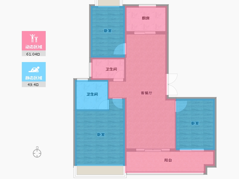 江苏省-宿迁市-华莱书香水韵-100.00-户型库-动静分区