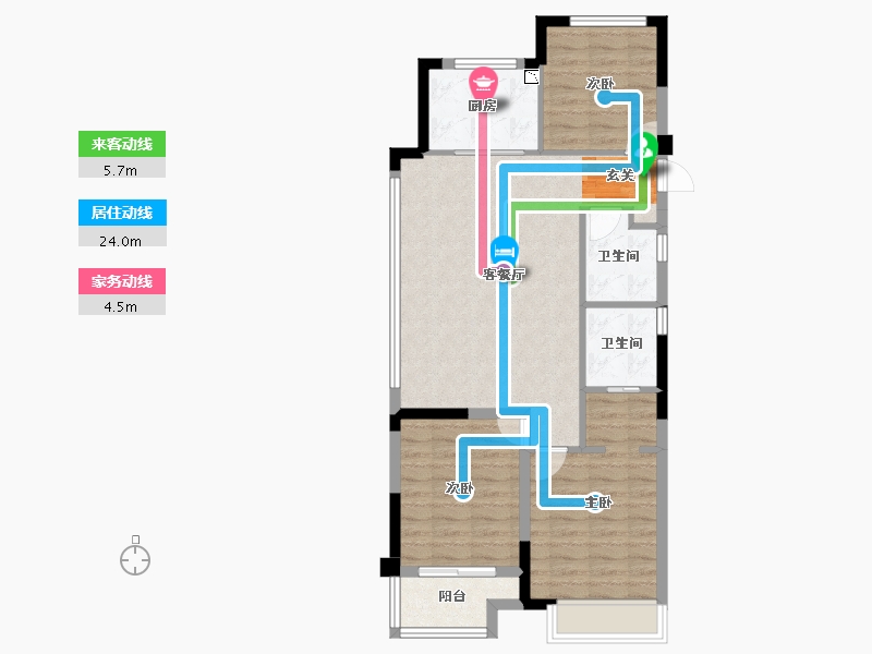 浙江省-台州市-宏大聚贤府-82.34-户型库-动静线