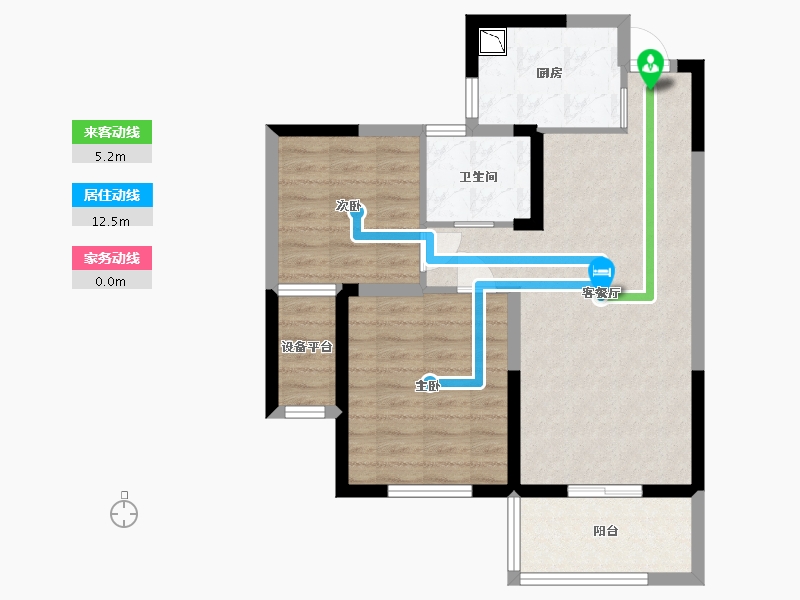 江苏省-淮安市-梧桐公馆-68.79-户型库-动静线