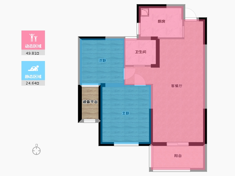 江苏省-淮安市-梧桐公馆-68.79-户型库-动静分区