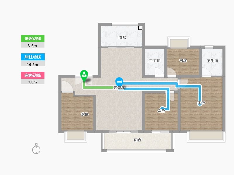 江苏省-盐城市-吾悦和府沁园-112.00-户型库-动静线