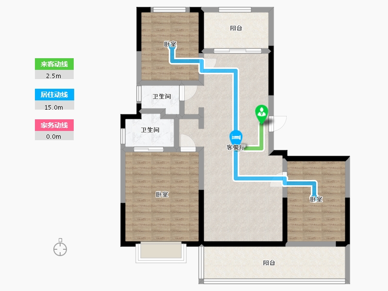 浙江省-宁波市-中交·雅郡-104.80-户型库-动静线