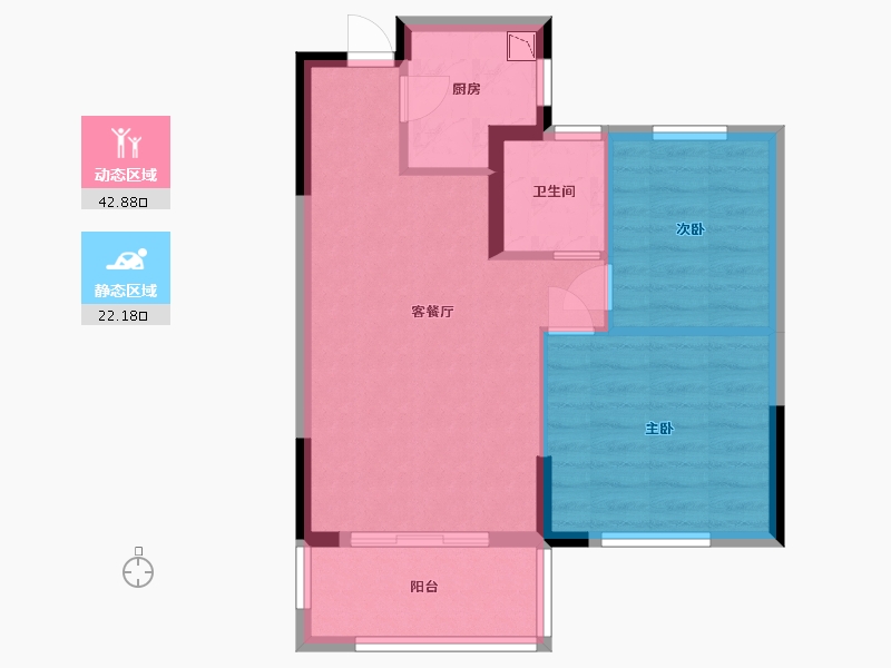 江苏省-淮安市-梧桐公馆-58.20-户型库-动静分区