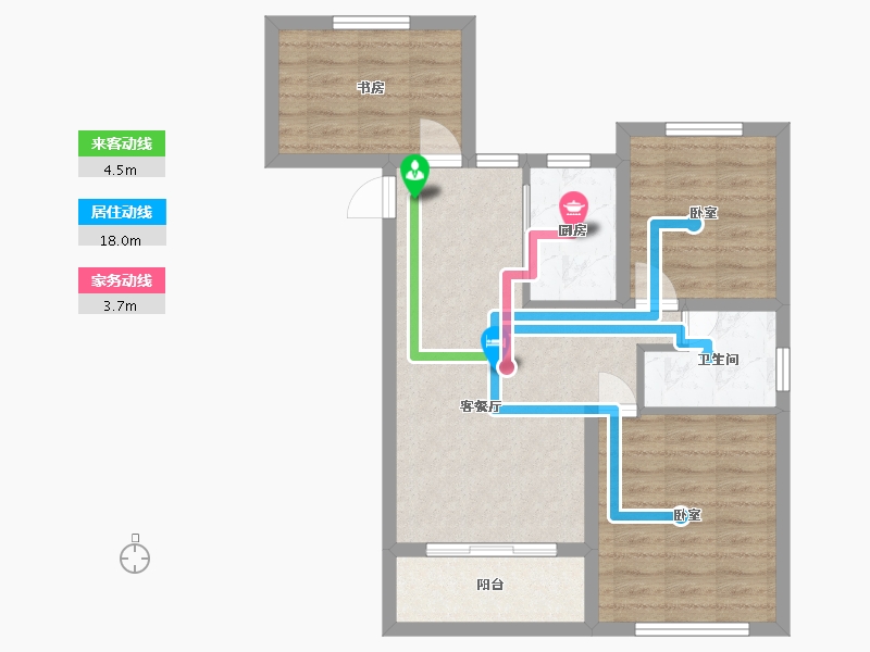 浙江省-温州市-新都·泰和府-68.28-户型库-动静线