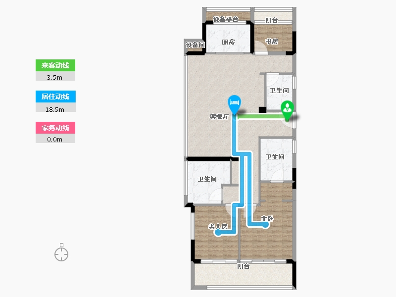 浙江省-金华市-海伦堡玖悦云庭-106.52-户型库-动静线