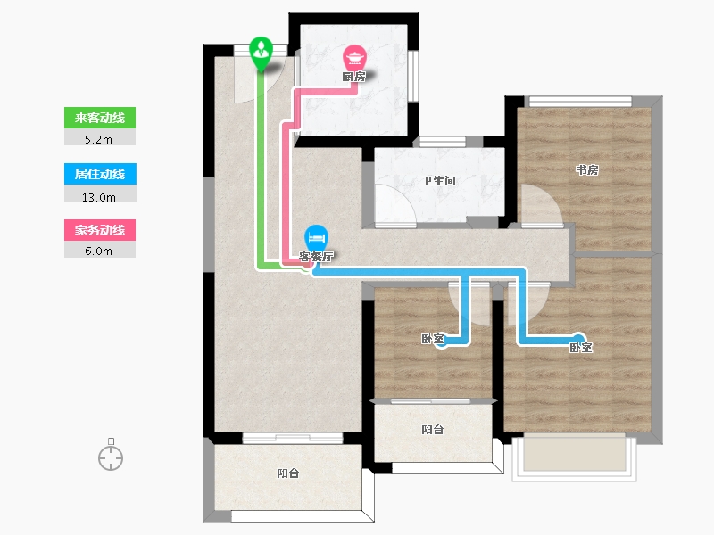 江苏省-南京市-燕熙台-76.01-户型库-动静线