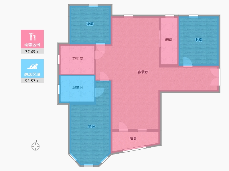 青海省-西宁市-新华联国际旅游城-118.38-户型库-动静分区