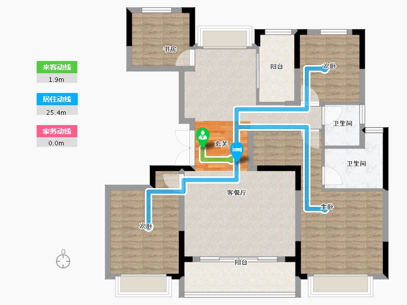 江苏省-苏州市-太湖朗峯-118.00-户型库-动静线