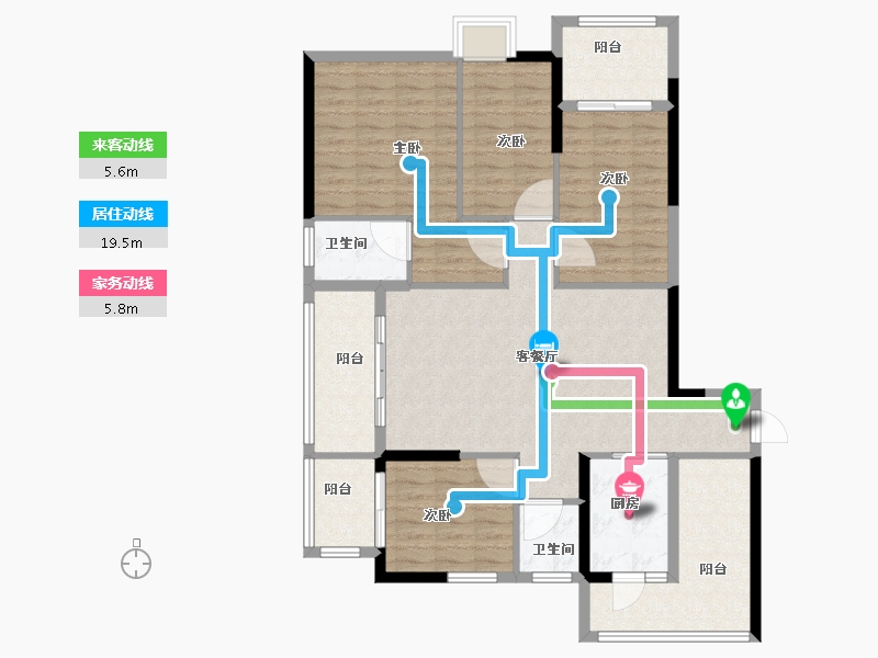 江苏省-淮安市-建华玖珑湾-115.20-户型库-动静线