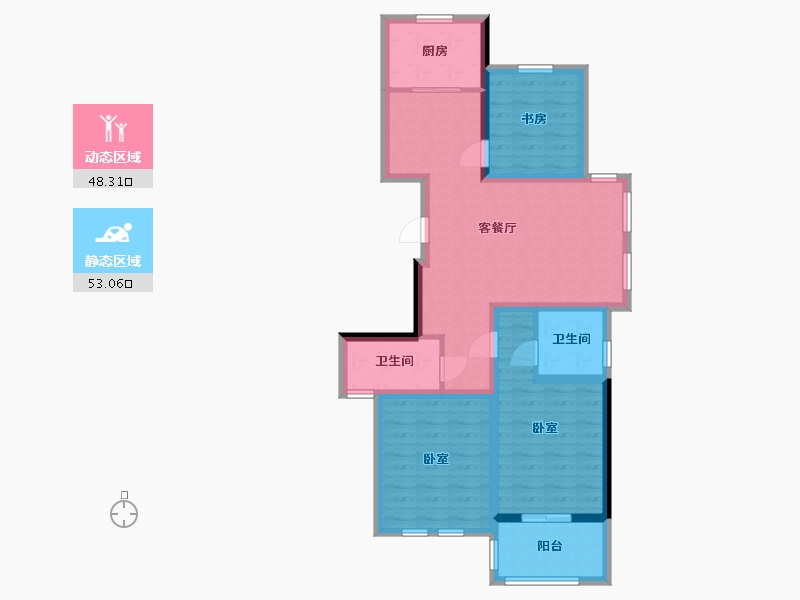 浙江省-杭州市-和昌钱塘外滩-89.59-户型库-动静分区