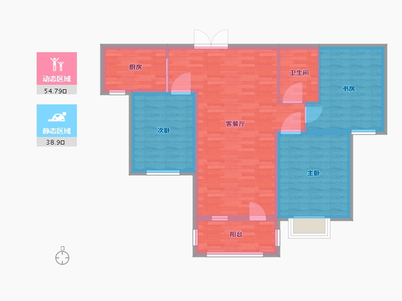 青海省-西宁市-新华联国际旅游城-84.22-户型库-动静分区