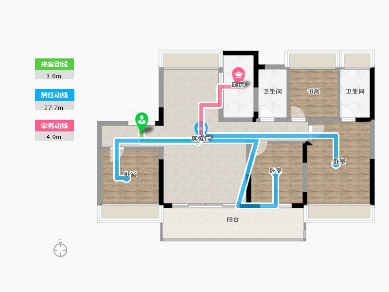 江苏省-宿迁市-泗洪碧桂园·泗州府-114.00-户型库-动静线