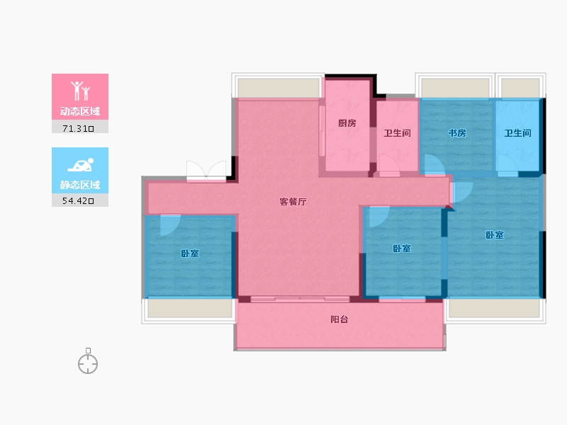 江苏省-宿迁市-泗洪碧桂园·泗州府-114.00-户型库-动静分区