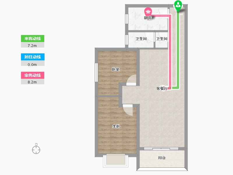 陕西省-西安市-亿丰时代商业综合体-71.49-户型库-动静线