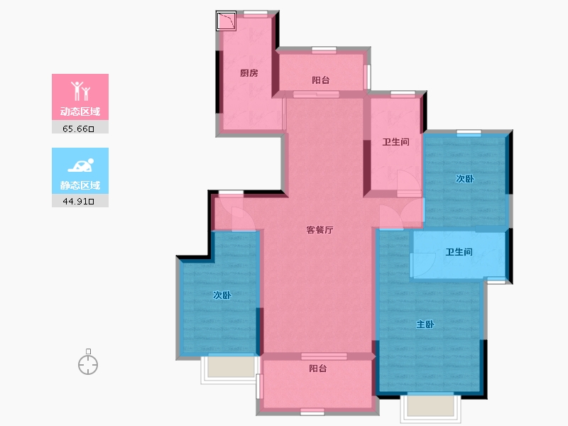 江苏省-南通市-南通恒大林溪郡-98.00-户型库-动静分区