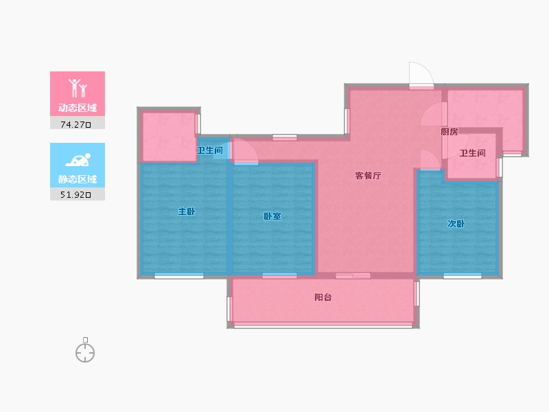 江苏省-镇江市-天怡天颐城·和园-112.36-户型库-动静分区