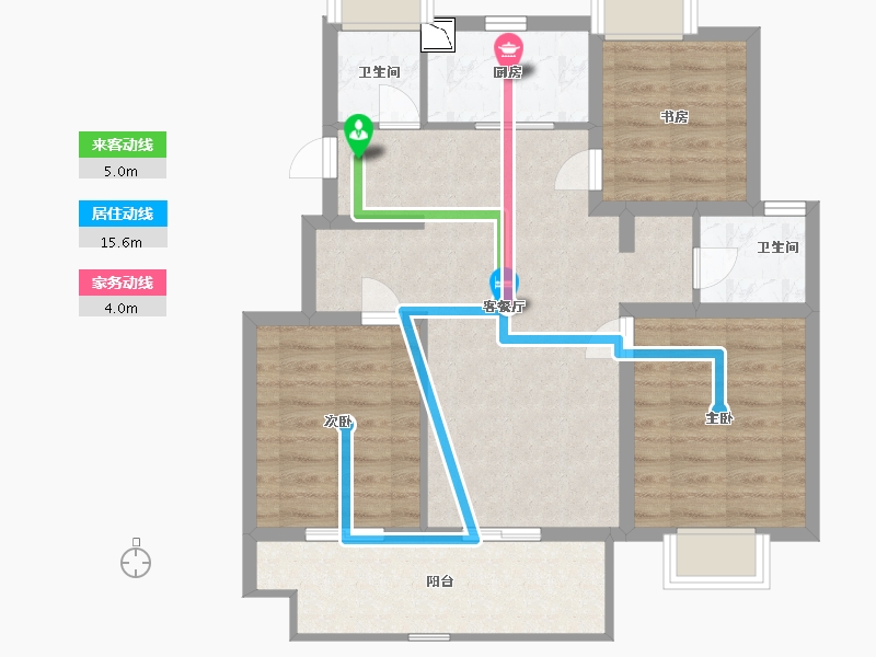 江苏省-南通市-融创荣润玖樟台-78.00-户型库-动静线