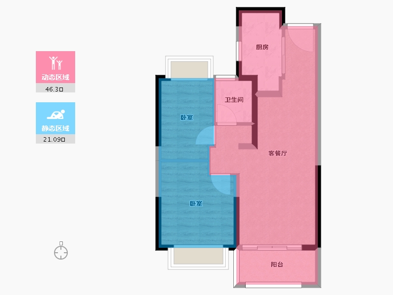 江苏省-南京市-西江瑞府-60.00-户型库-动静分区