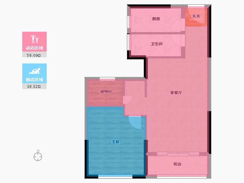 浙江省-台州市-杨帆·龙庭-65.01-户型库-动静分区