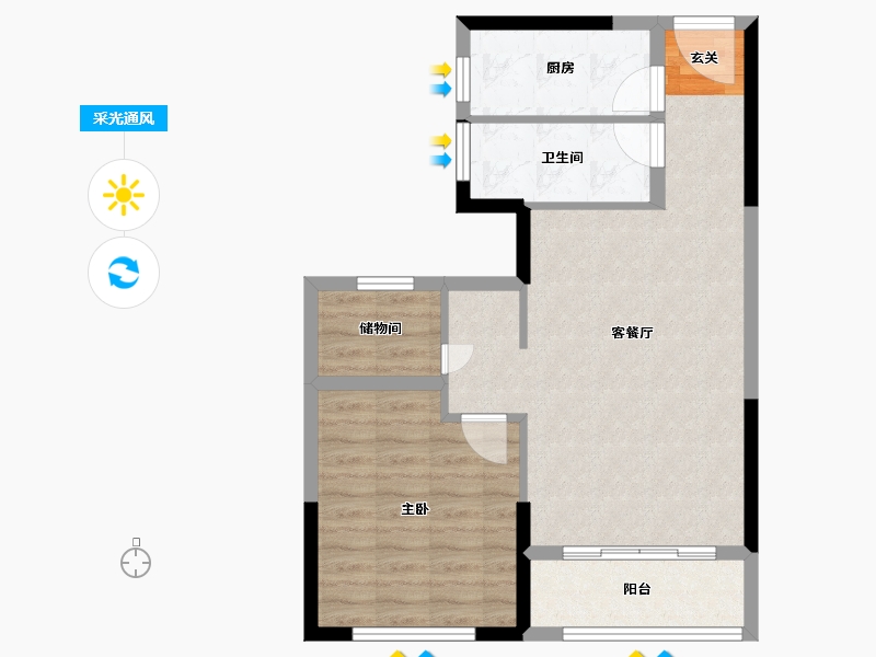 浙江省-台州市-杨帆·龙庭-65.01-户型库-采光通风