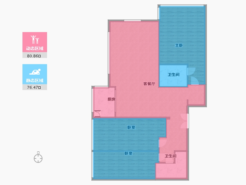 甘肃省-兰州市-金色堤岸云境-145.12-户型库-动静分区