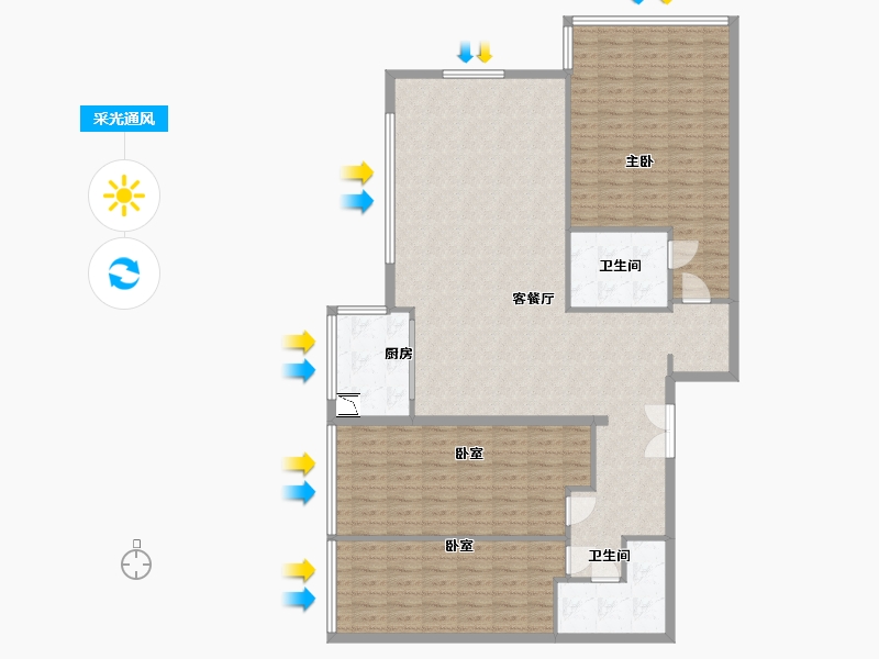 甘肃省-兰州市-金色堤岸云境-145.12-户型库-采光通风