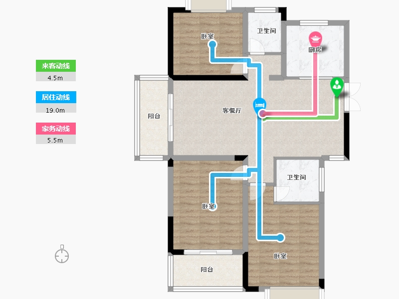 江苏省-泰州市-盛世兴隆花园-98.00-户型库-动静线