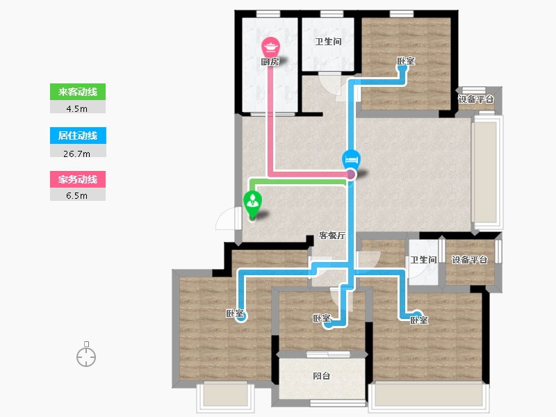 浙江省-杭州市-绿城千岛湖柳岸晓风-101.16-户型库-动静线